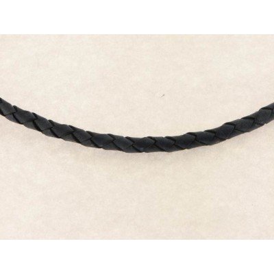 Cordon trenza azul 4mm 45cm