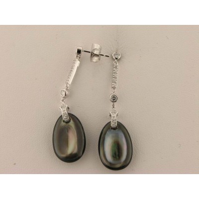 Pendientes plata rd black