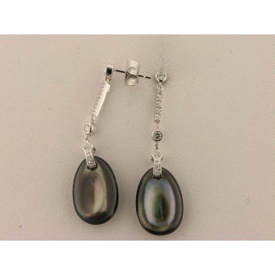 Pendientes plata rd black