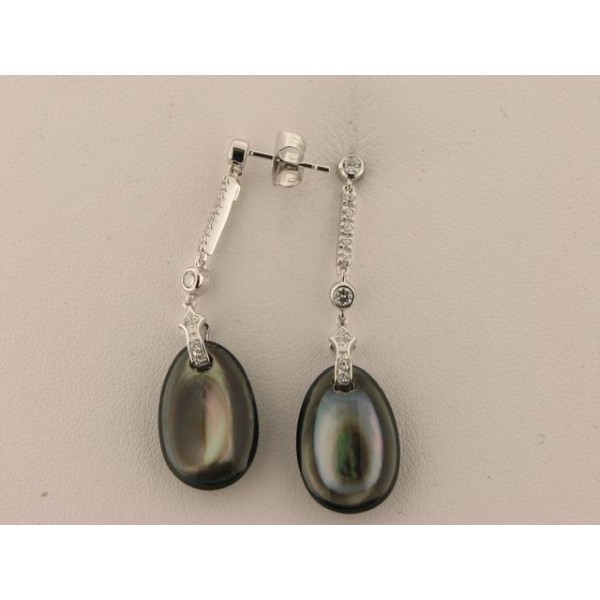 Pendientes plata rd black