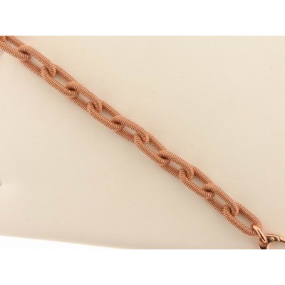 Pulsera Plata Rodio Rojo Oval