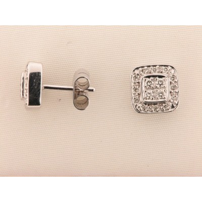 Pendientes Oro Blanco Diamantes