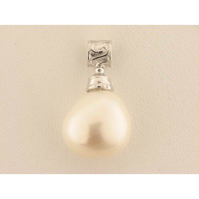 Colgante plata c/perla blanca