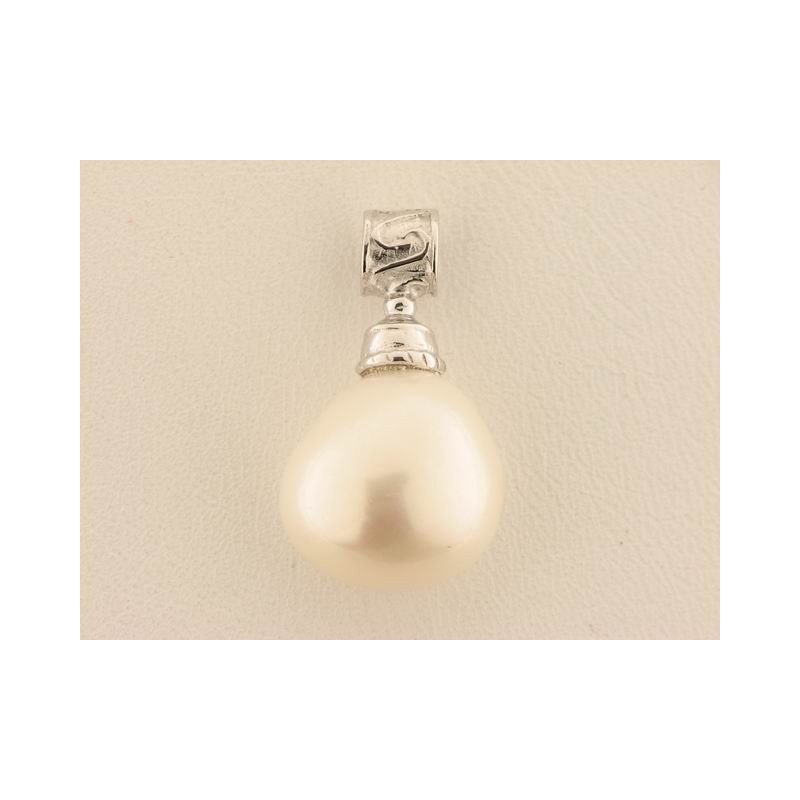 Marina Garcia Colgante plata c/perla blanca