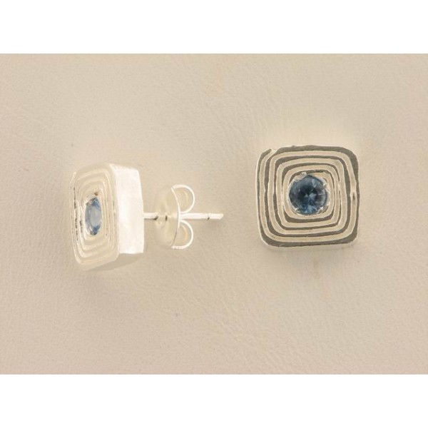 Pendientes plata piedra azul