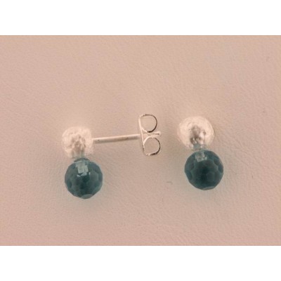 Pendientes plata piedra azul