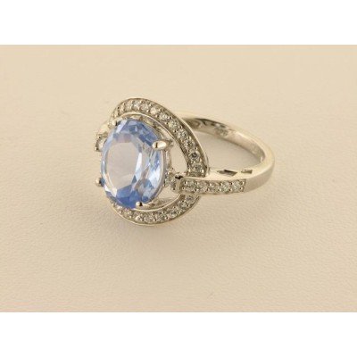 Sortija Plata Piedra Azul