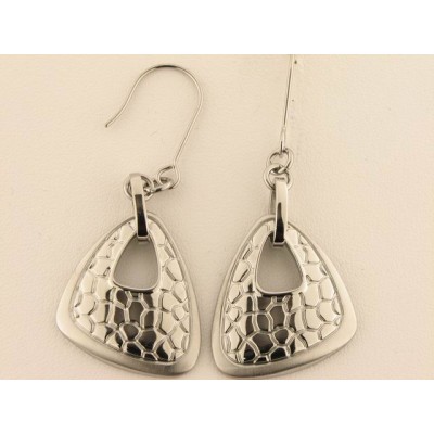 Lotus style pendientes acero
