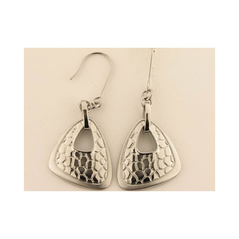 Lotus style pendientes acero