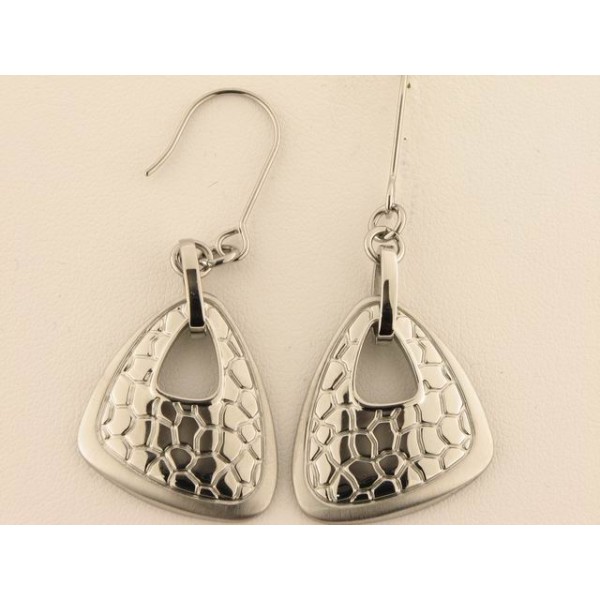 Lotus style pendientes acero