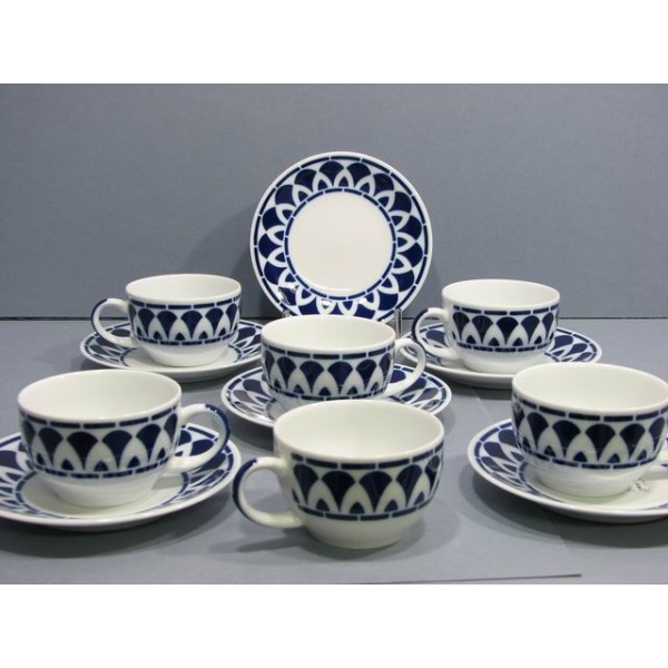 Tazas te c/plato italica (6 unidades)