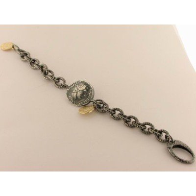 Pulsera plata dorada