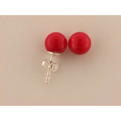 Pendientes Plata Coral