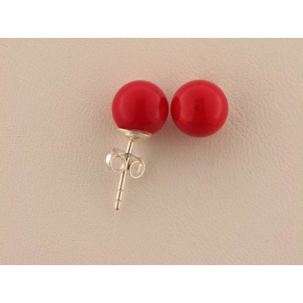 Pendientes Plata Coral