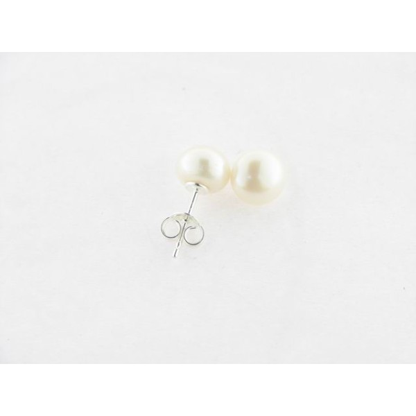 Pendientes Plata Perla