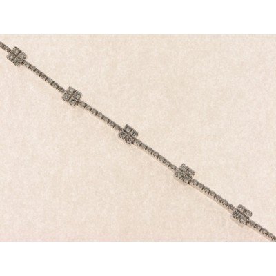 Pulsera Oro Blanco Diamantes