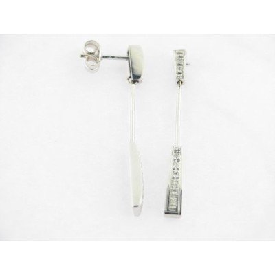 Pendientes Oro Blanco Diamantes
