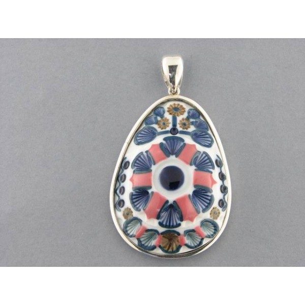 Placa nº 3 Oval forrada con asa plata