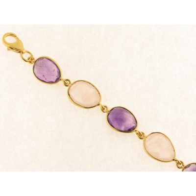 Pulsera Plata Chapada Piedras