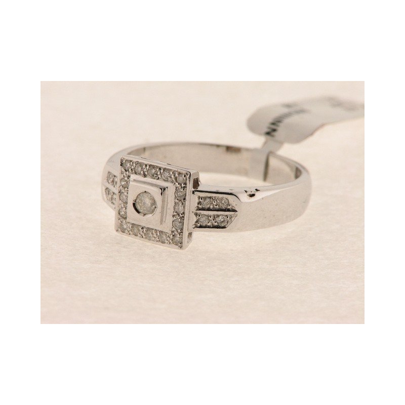 Sortija Oro Blanco Diamantes