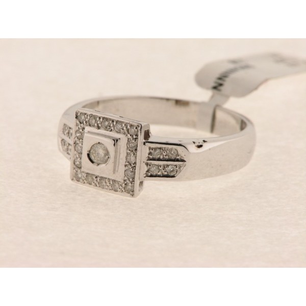 Sortija Oro Blanco Diamantes