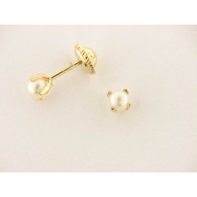 Pendientes Oro Perla