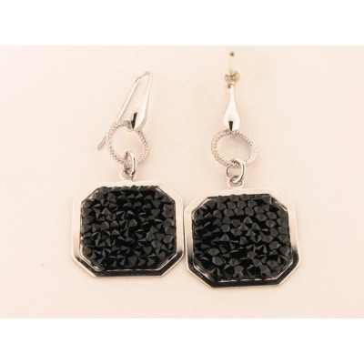 Pendientes plata piedras