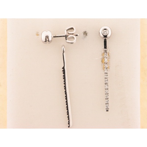 Pendientes Oro Blanco Diamantes