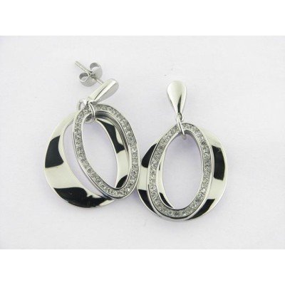 Lotus style pendientes acero