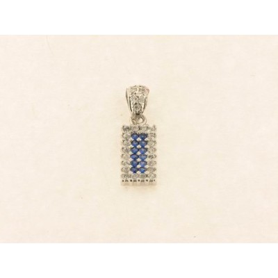 Colgante Oro Blanco piedras