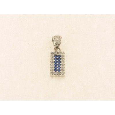Colgante Oro Blanco piedras