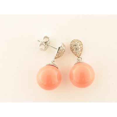 Pendientes plata piedras