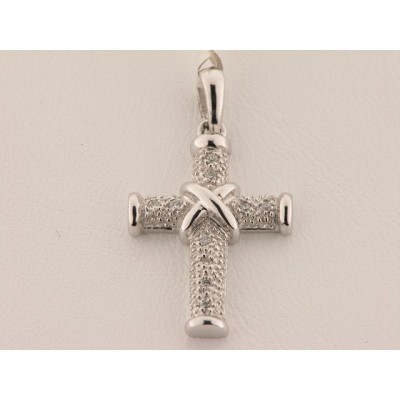 Cruz Oro Blanco Diamantes