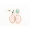 Pendientes Plata Rosa Piedras