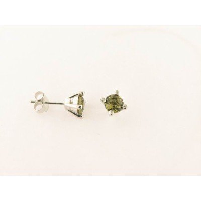 Lotus plata pendientes cristal