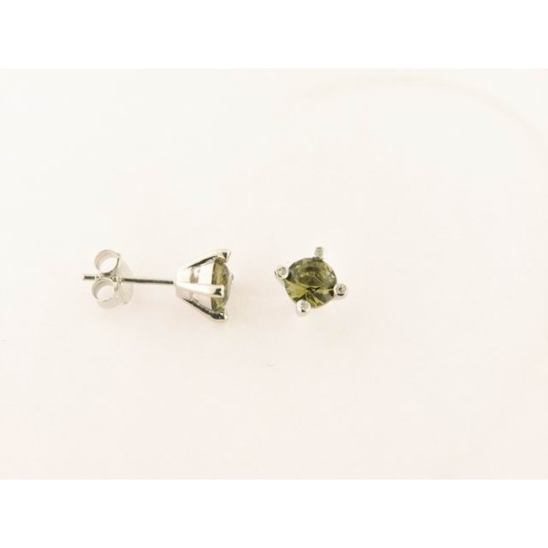 Lotus plata pendientes cristal