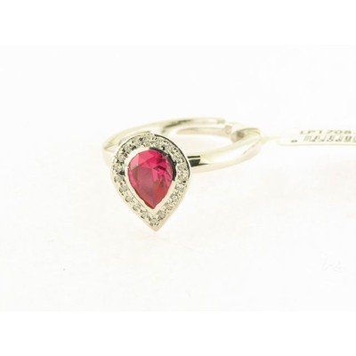 Lotus Plata Anillo Piedra