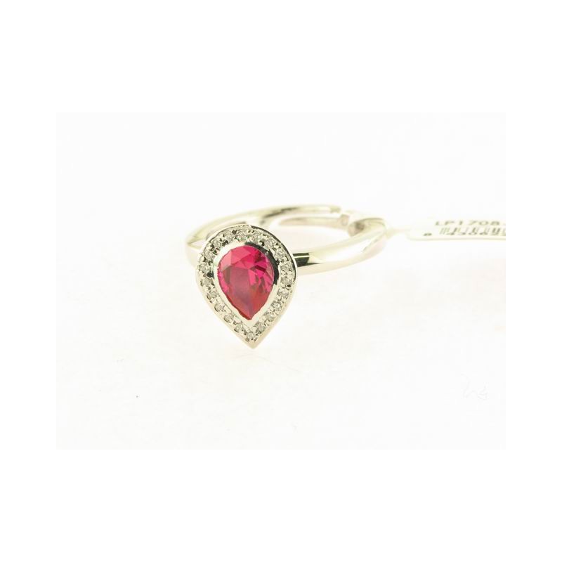 Lotus Plata Anillo Piedra