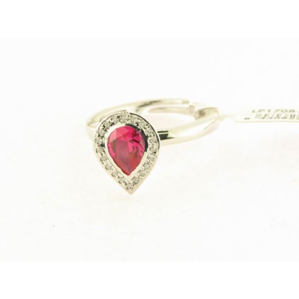 Lotus Plata Anillo Piedra
