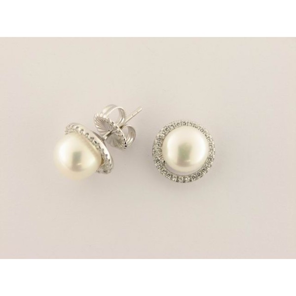 Camaleoni Pendientes Plata Circonita Perla