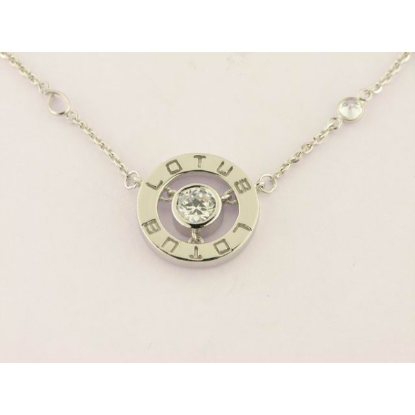 Lotus plata colgante piedras