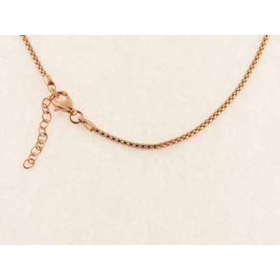 Cadena plata baño oro rosa
