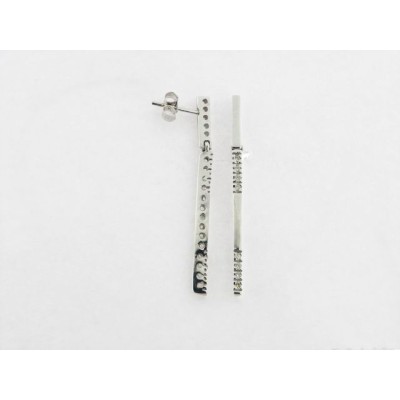 Pendientes Oro Blanco Diamantes