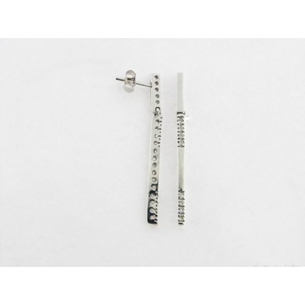 Pendientes Oro Blanco Diamantes