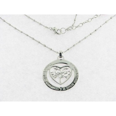Lotus colgante plata