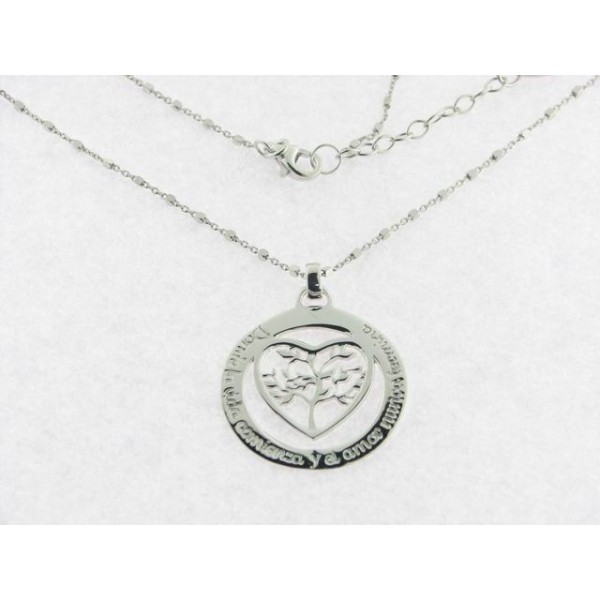 Lotus colgante plata