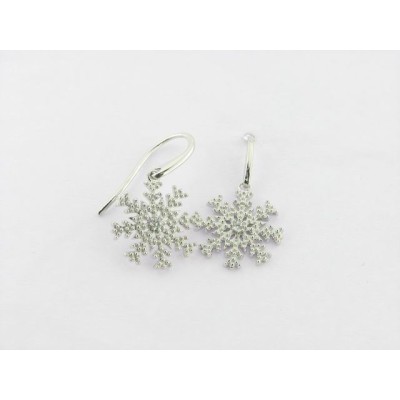Lotus pendientes plata