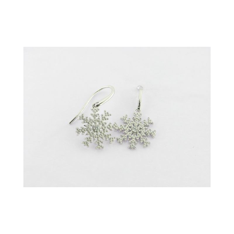 Lotus pendientes plata