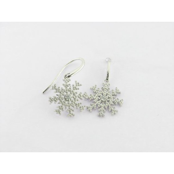 Lotus pendientes plata