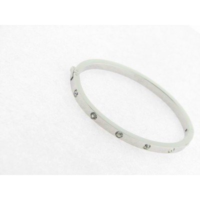 Lotus Pulsera Aro Acero Piedras